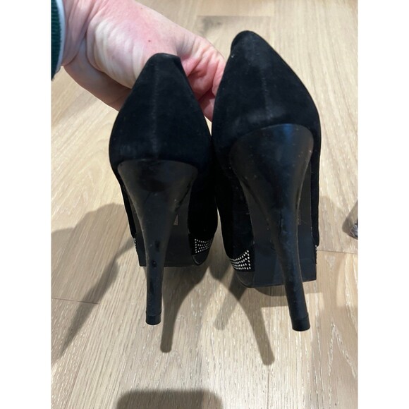 Italina Holiday Peep Toe Heels Pumps 7.5 New with Defects - Picture 9 of 12